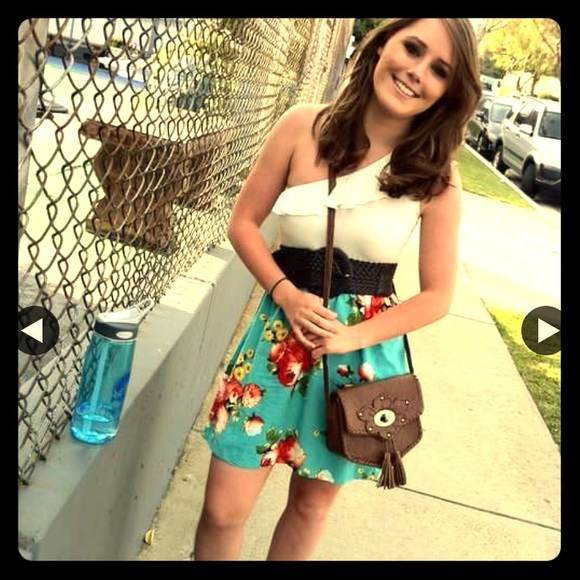 One shoulder tank top dress