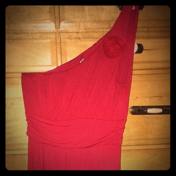 Red one shoulder dress never worn