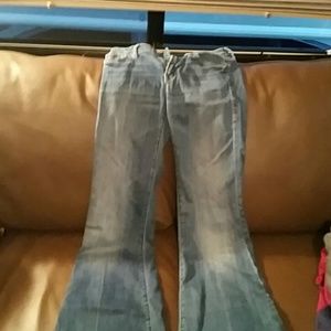 Mother's jeans medium kitty style flared bottom si