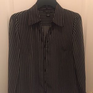 Black & white see through shirt.