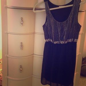 Black bedded party dress