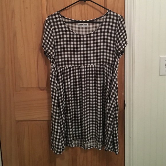 Gingham American apparel baby doll dress