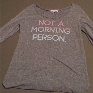 Not a morning person long sleeve gray