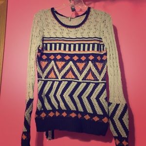 Aztec print sweater