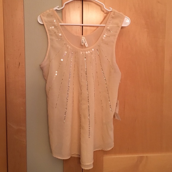 Truth sheer tank top with sequin detail