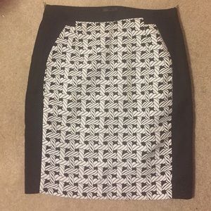 Black and white midi skirt from JC Penny