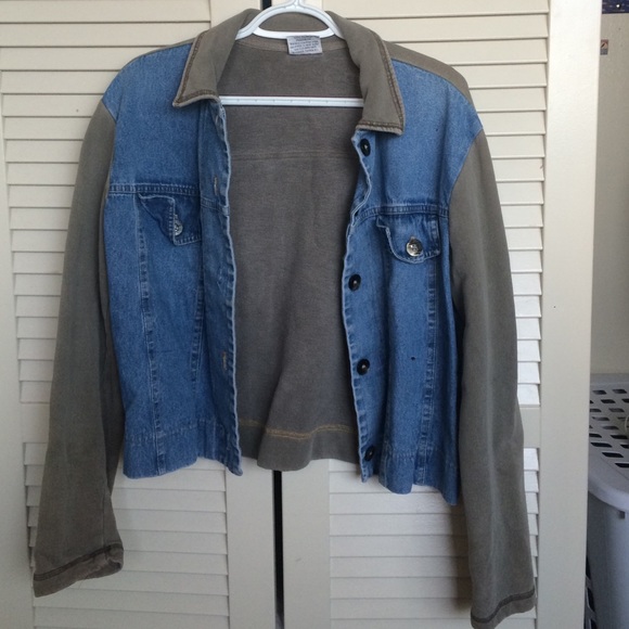 Olive green jean jacket from Bush Sport