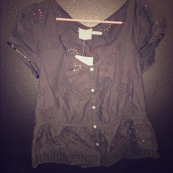Juicy Couture black blouse with detail - Picture 1 of 3