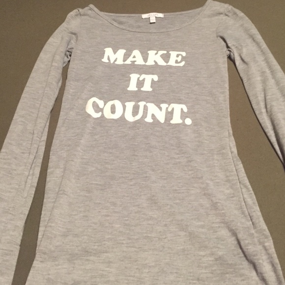Long sleeve t shirt make it count - Picture 1 of 2