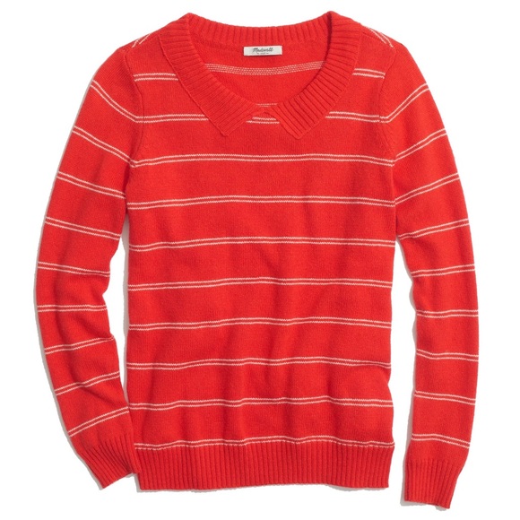 Madewell red striped sweater