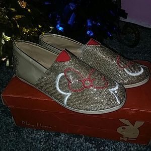 Minnie mouse slip ons