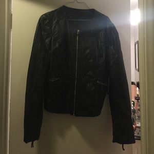 BKE leather jacket with lace back