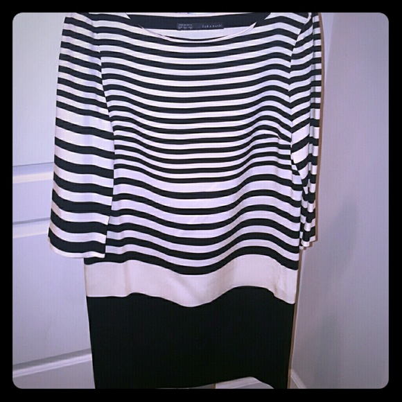 Zara black/white dresa