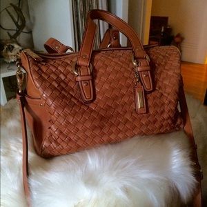 Cole Haan Weave double-strap Medium Satchel Tote