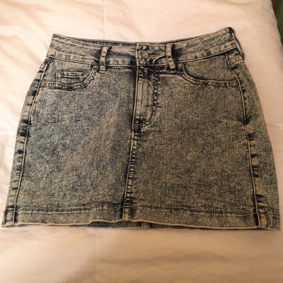 Acid Jean Skirt