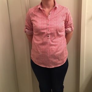 Candy cane print blouse