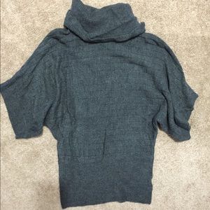 Grey Turtle Neck Wide Arm Sweater Tunic