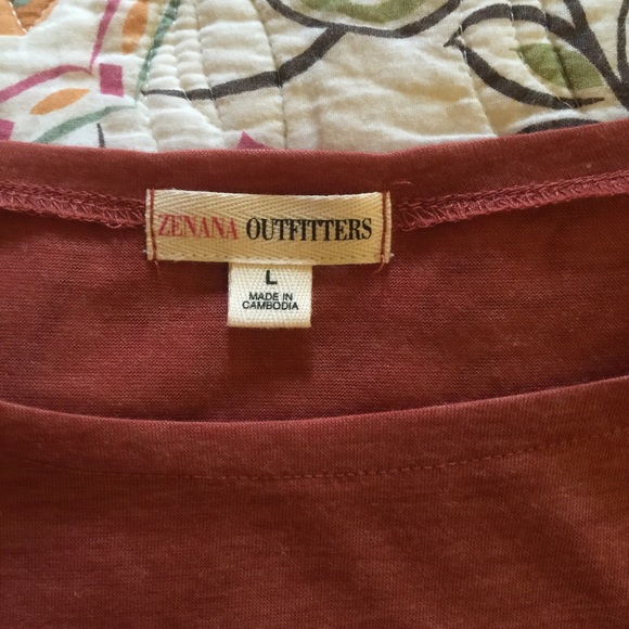 Burnt orange dolman sleeve blouse