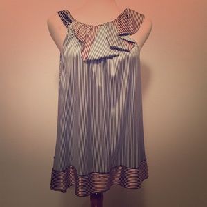 BCBG Max Azria Sleeveless Striped Top | Size M