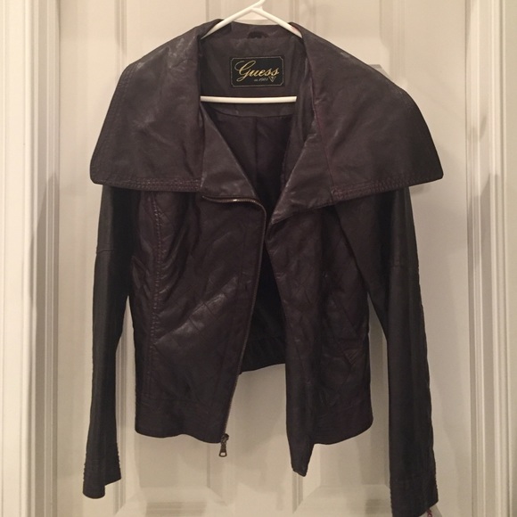 Guess Brown Leather Jacket. Unused.