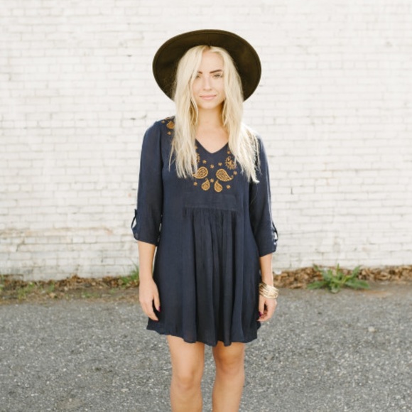 Blue mini dress