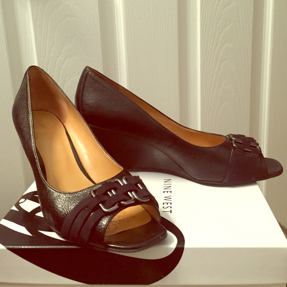 Cute black wedges from NINE WEST