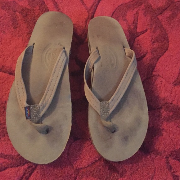 Rainbow flipflops