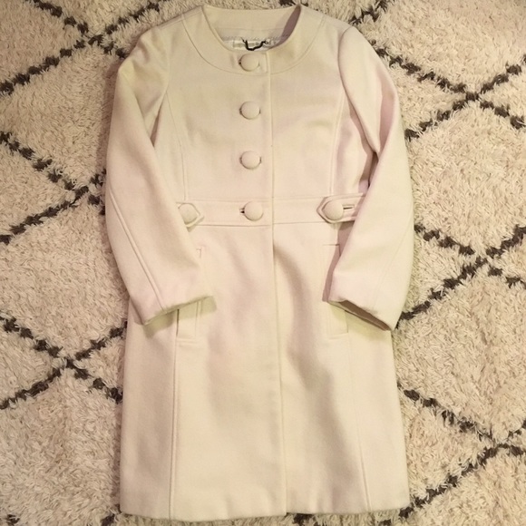 Banana Republic Cream Pea Coat. Size small.