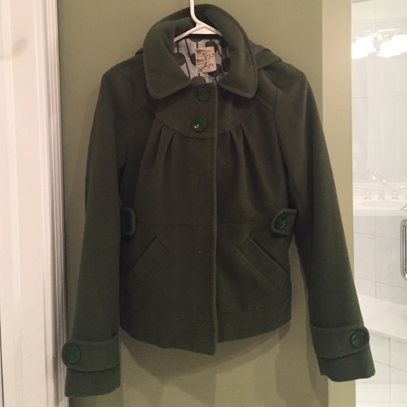 Nordstrom's "Tulle" Green Peacoat Jacket.