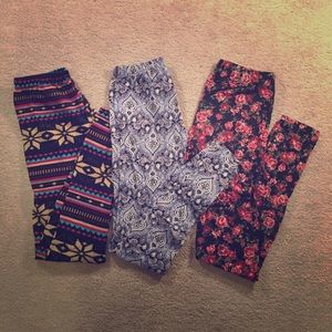 Set of 3 patterned leggings