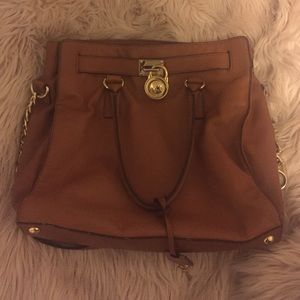 Michael Kors Large Hamilton Lock Handbag