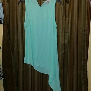 Lime green sleeveless shirt