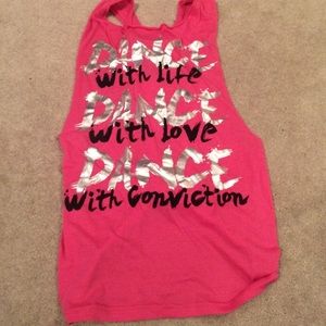 Pink dance tank