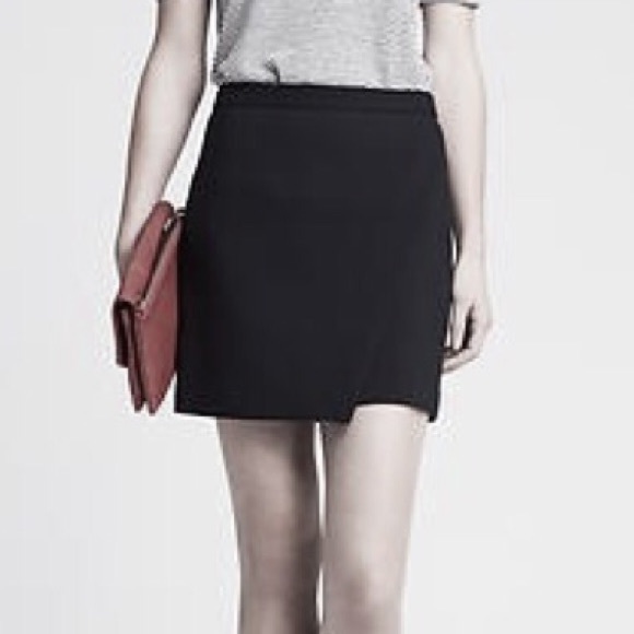 NWOT Banana Republic Black Faux Wrap Skirt Sz 2