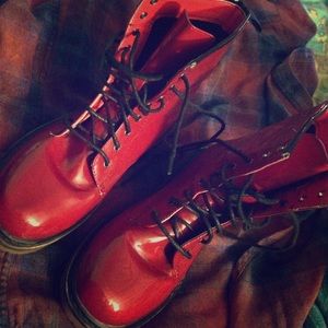 Red Combat Boots (Purchased from GoJane.com)