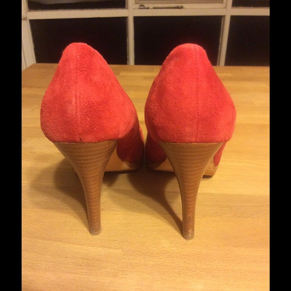 Steven by Steve Madden Red Suede Heels - Picture 3 of 4