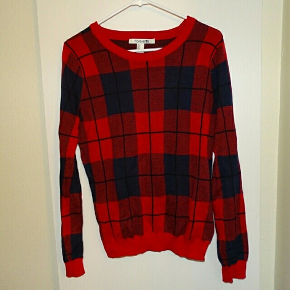Forever 21 Plaid Sweater