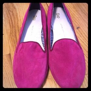 Gap pink suede ballet flats