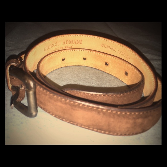 Giorgio Armani Brown Leather Belt