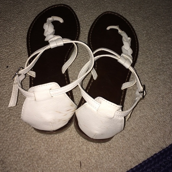 white and brown sandals - Picture 2 of 2