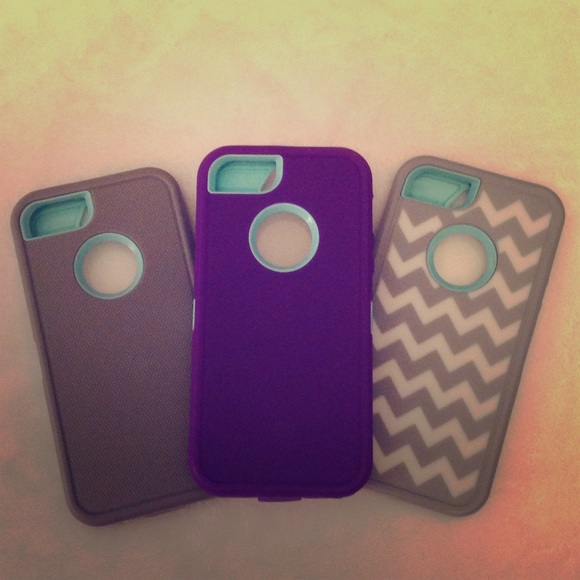 Bundle of hard/rubber cases for iPhone 5