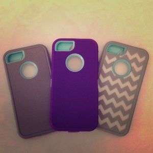 Bundle of hard/rubber cases for iPhone 5