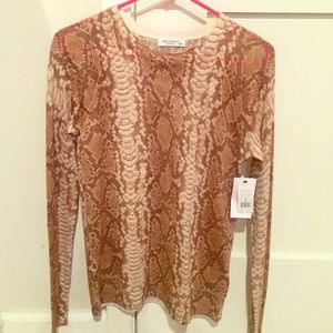 Equipment snakeskin sweater