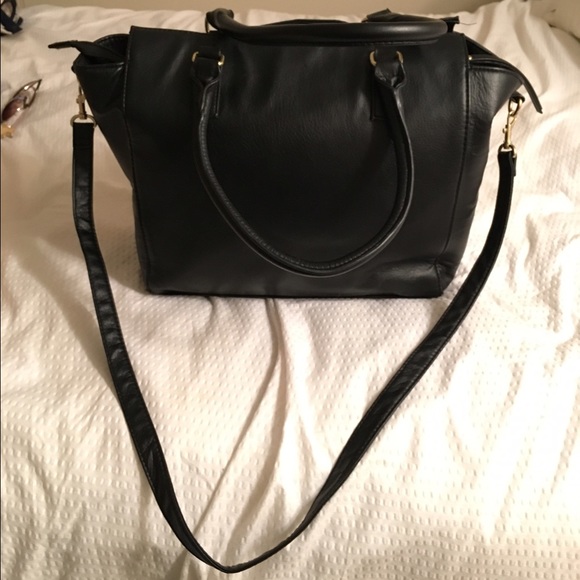 Black leather purse