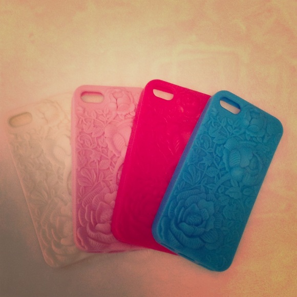 Rubber phone cases with rose flowered design
