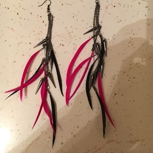 Feather earrings 💋💋💋💋💋