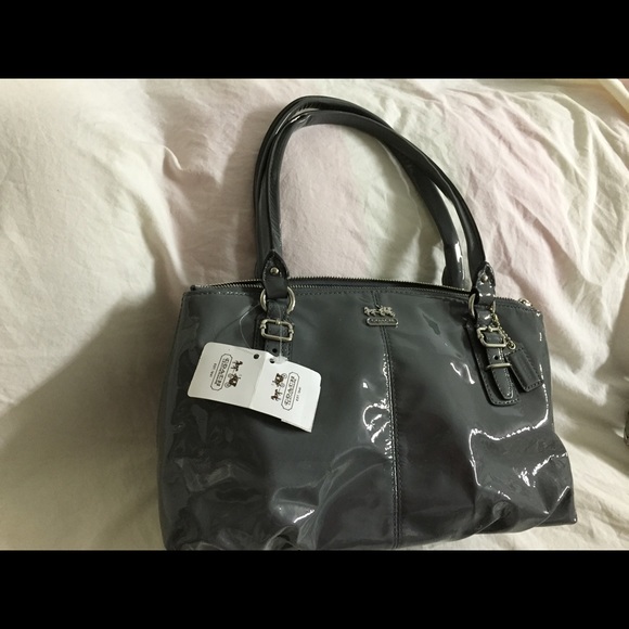 Coach Metallic Gray Purse