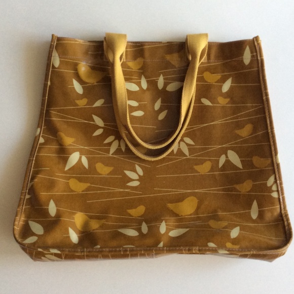 Yellow Bird Coated Canvas Tote