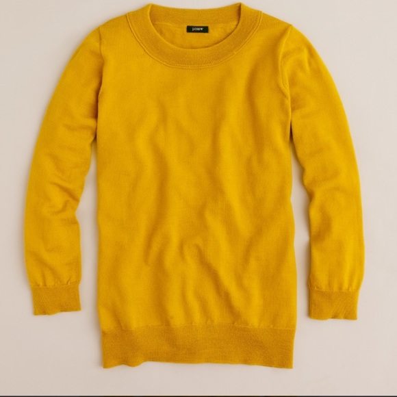 JCrew tippi sweater in mustard