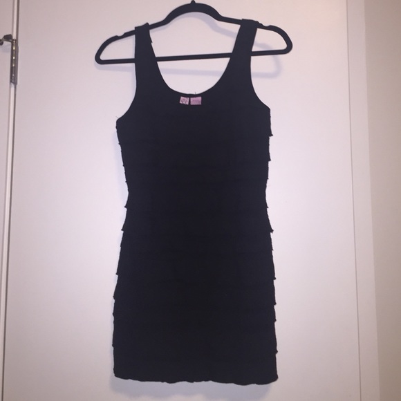 Black, Ruffled Tank Top